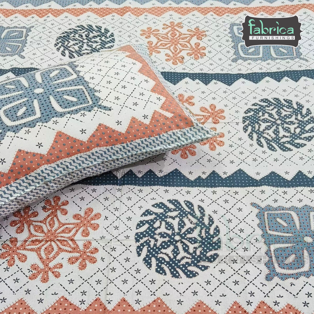 Rangbirangi  Printed Single Bed Pure Cotton Bedsheet Set