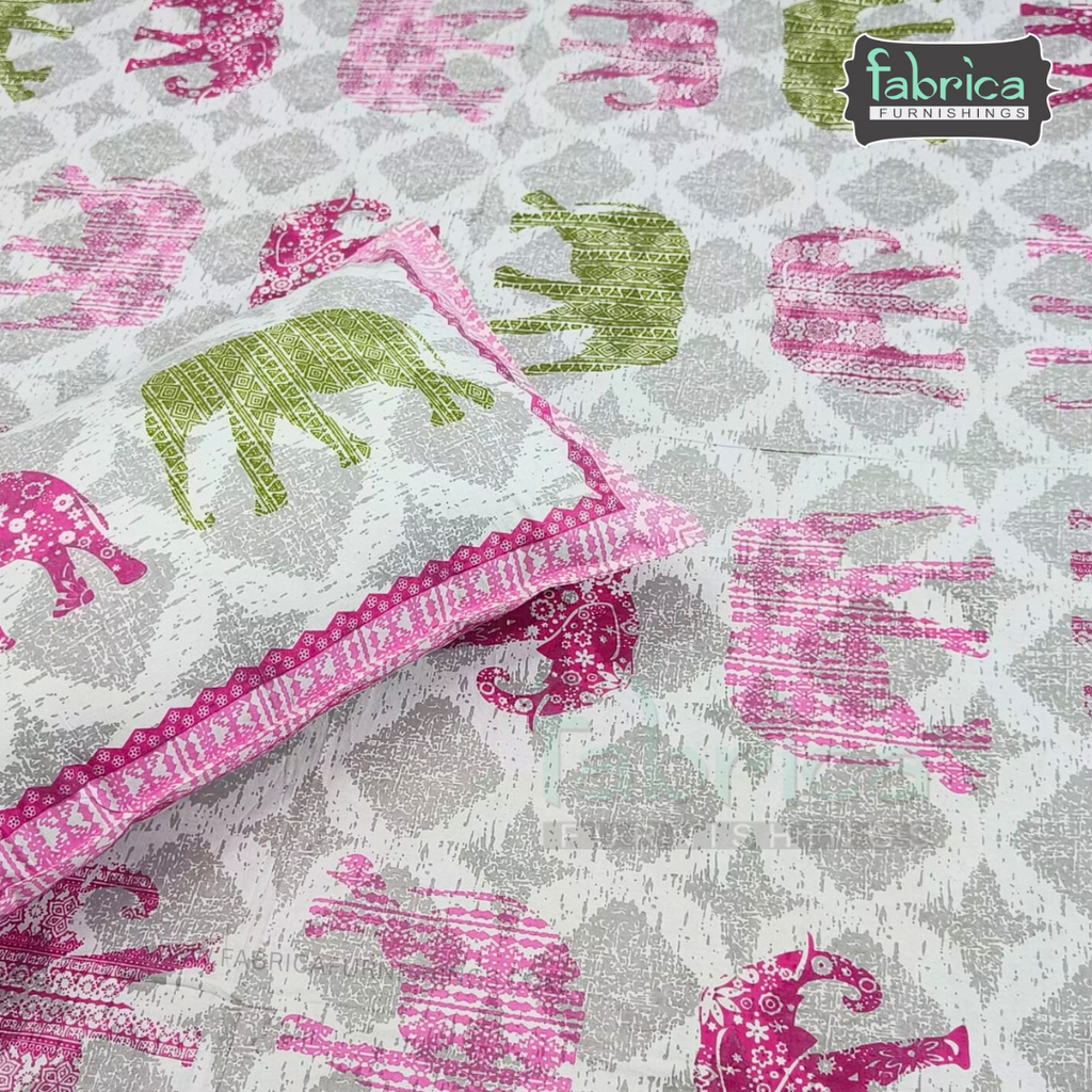 Royal Rajasthani Handblock Print Pure Cotton Double Bed Bed Sheets (90*108 Inch)
