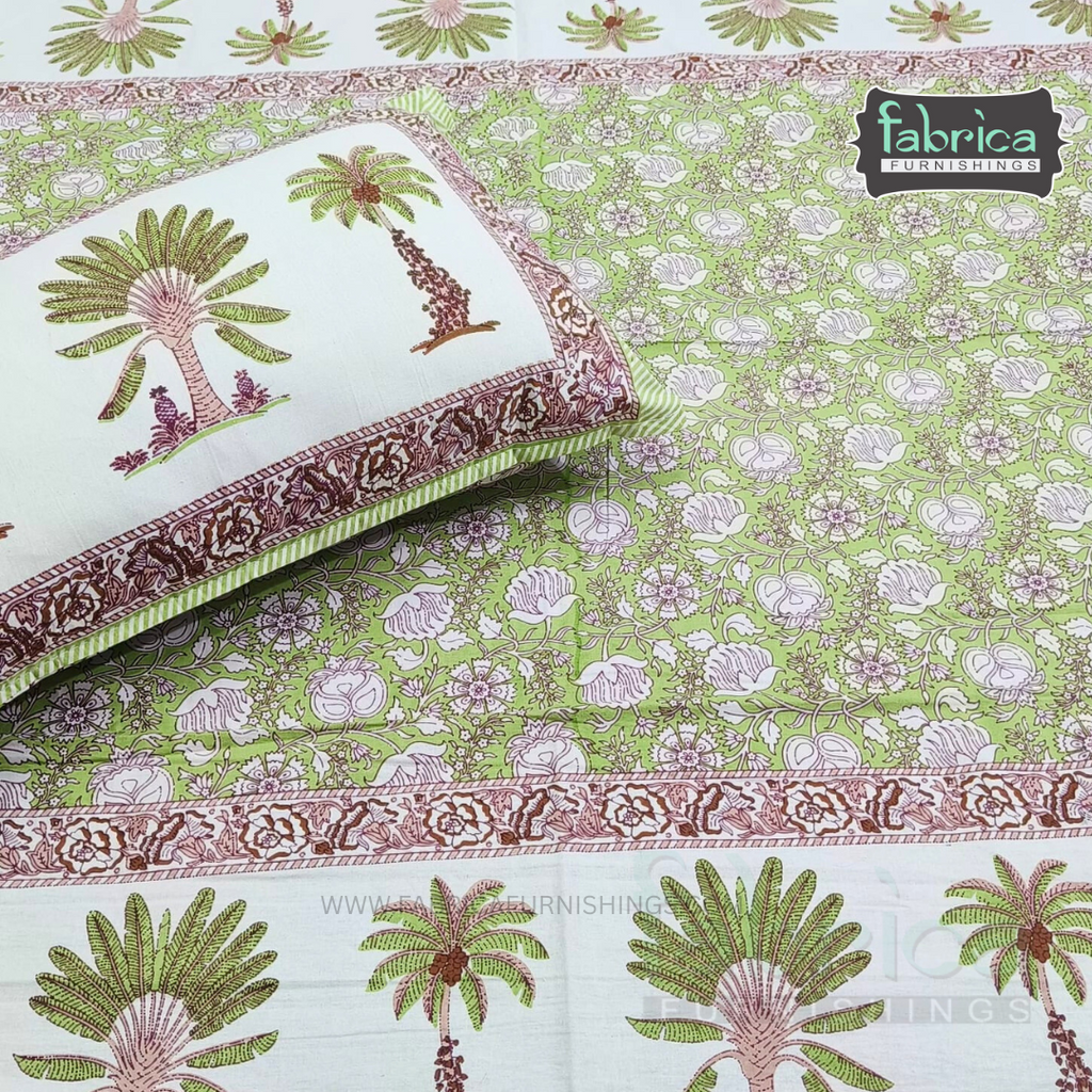 Rangbirangi  Printed Single Bed Pure Cotton Bedsheet Set