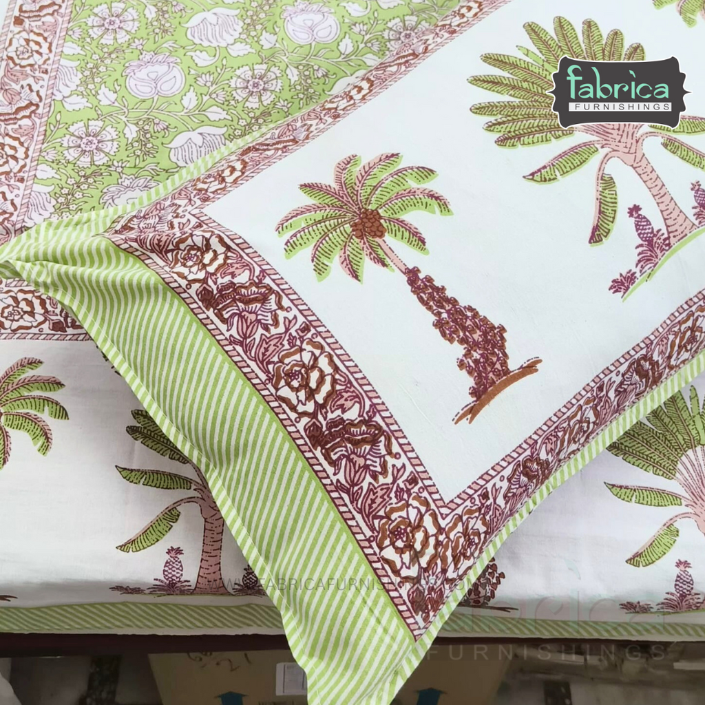 Rangbirangi  Printed Single Bed Pure Cotton Bedsheet Set