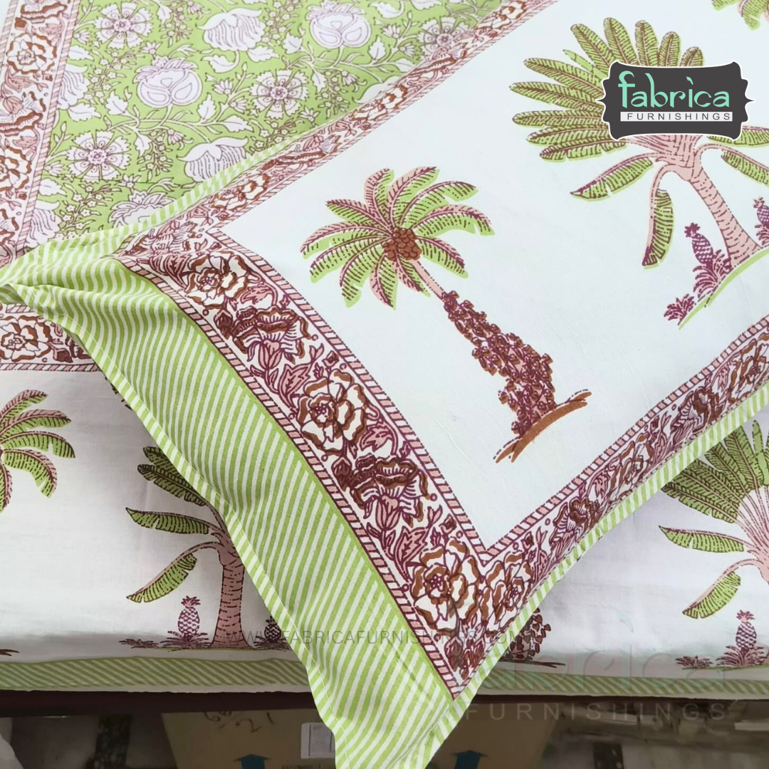 Rangbirangi  Printed Single Bed Pure Cotton Bedsheet Set