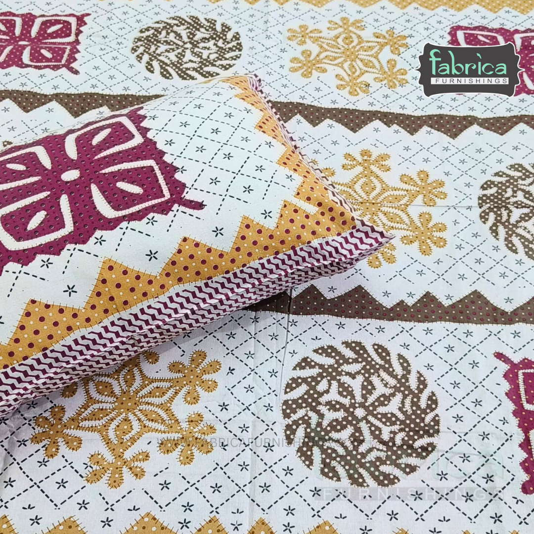 Rangbirangi  Printed Single Bed Pure Cotton Bedsheet Set