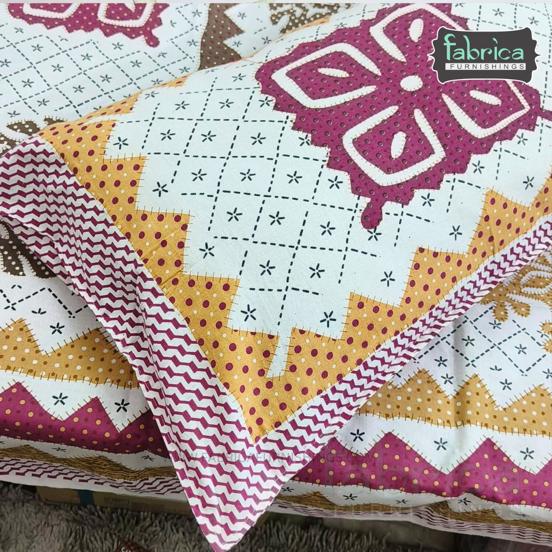 Rangbirangi  Printed Single Bed Pure Cotton Bedsheet Set