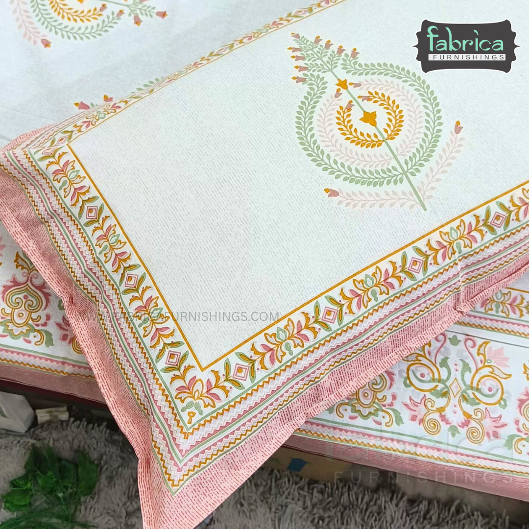 Rangbirangi  Printed Single Bed Pure Cotton Bedsheet Set
