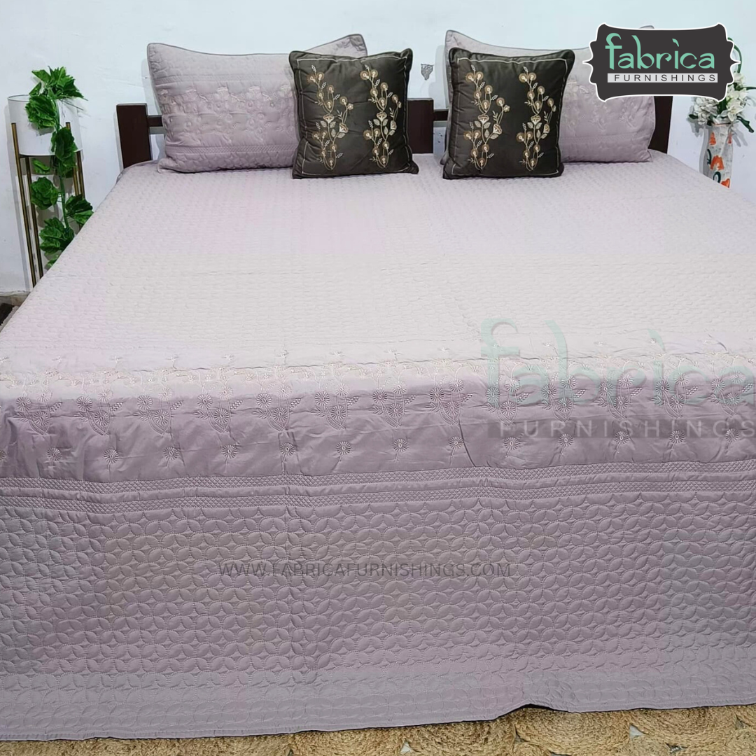 Harvest Embroidered King Size Bedcover set