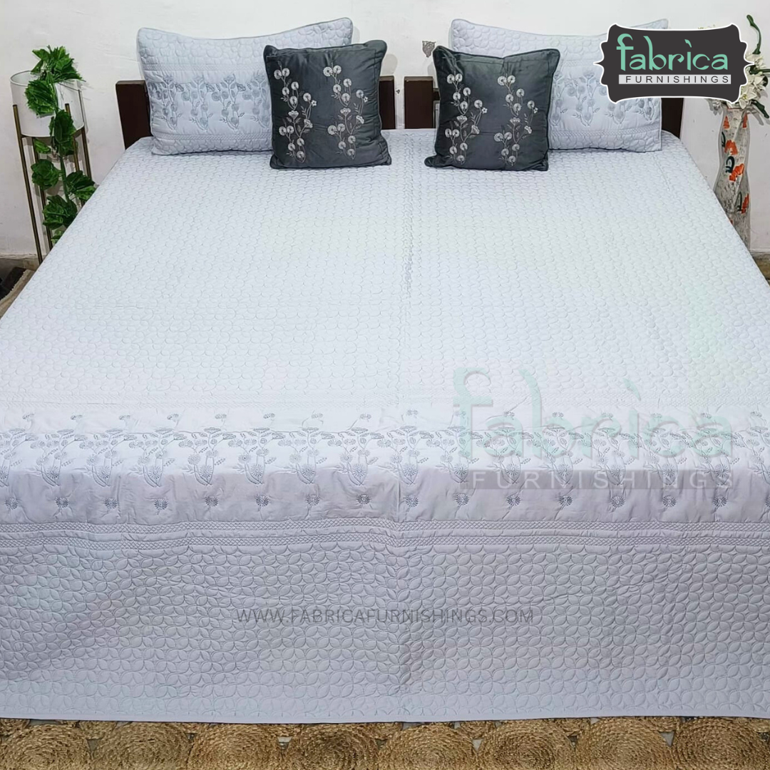 Harvest Embroidered King Size Bedcover set