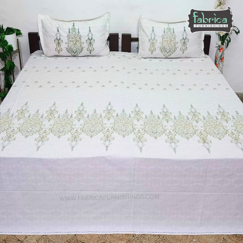 Sengol Super King Size Pure Cotton Printed Bedsheet Set