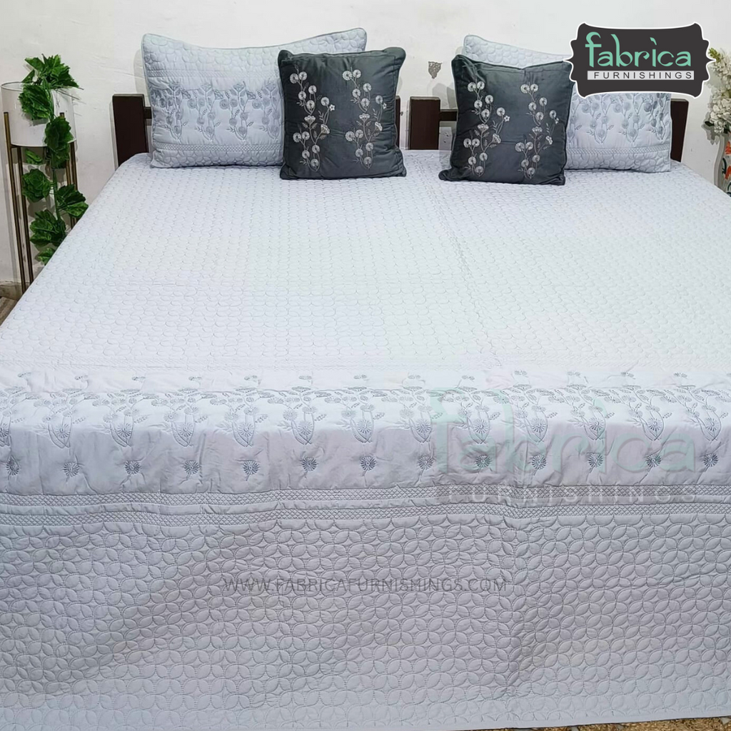 Harvest Embroidered King Size Bedcover set