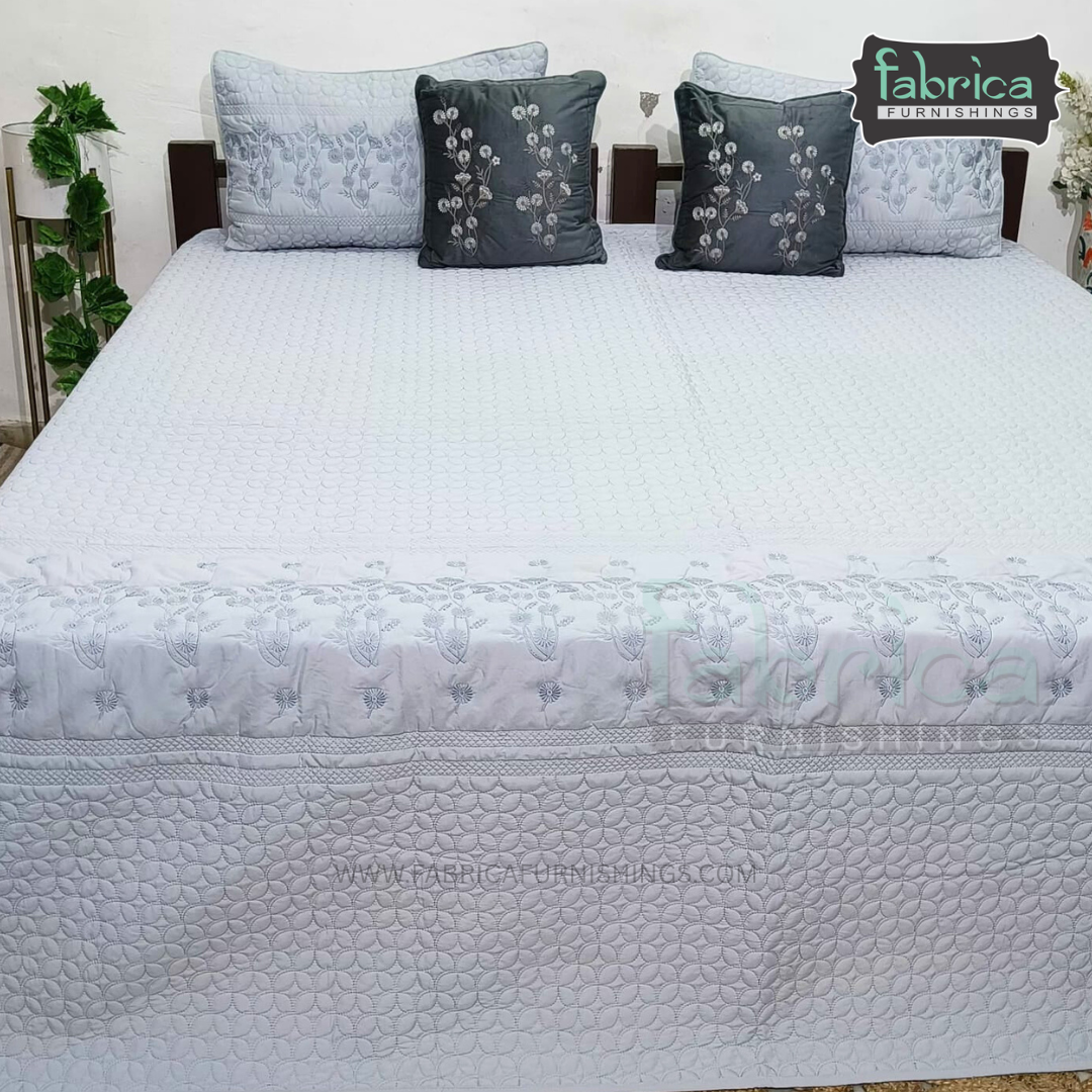 Harvest Embroidered King Size Bedcover set
