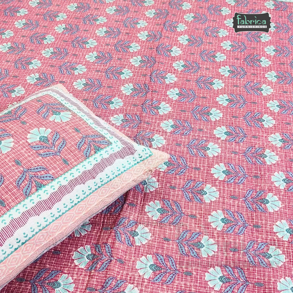 Rajwada Handblock Quilted Reversible Pure Cotton Bedcover