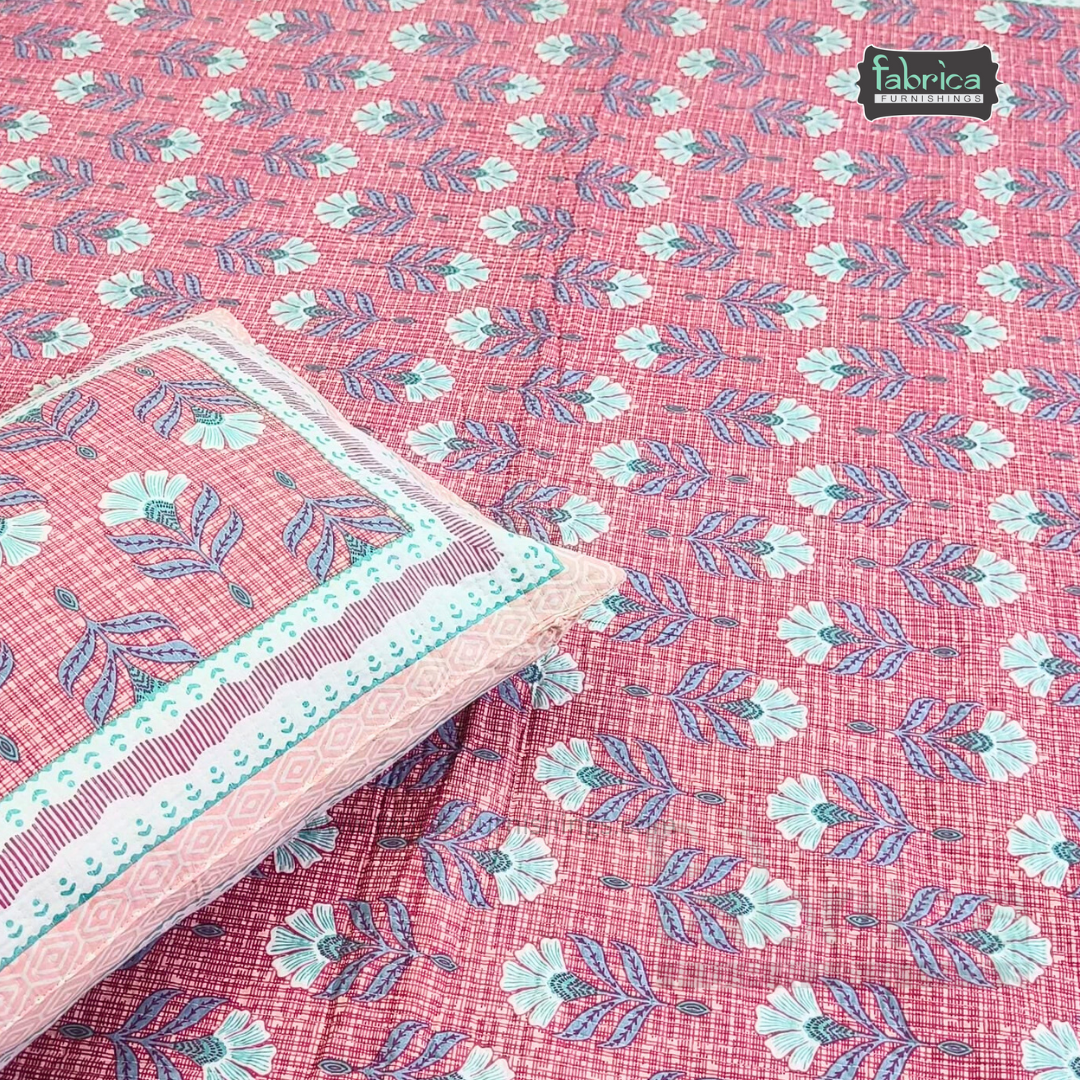 Rajwada Handblock Quilted Reversible Pure Cotton Bedcover