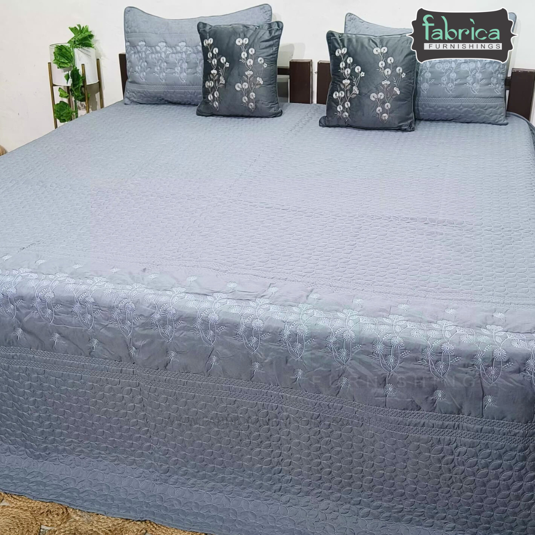 Harvest Embroidered King Size Bedcover set
