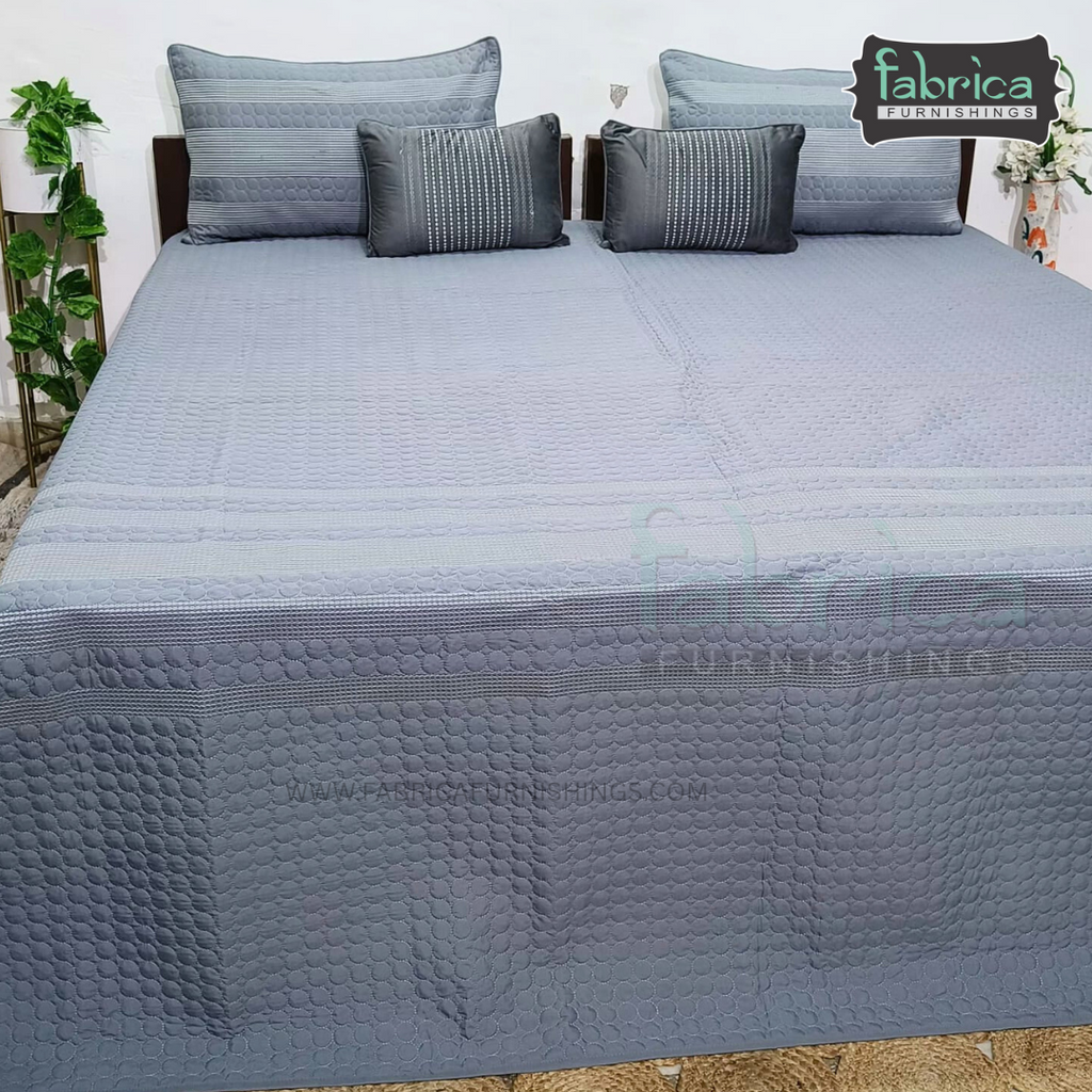 Harvest Embroidered King Size Bedcover set