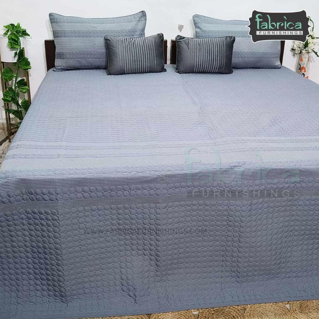 Harvest Embroidered King Size Bedcover set