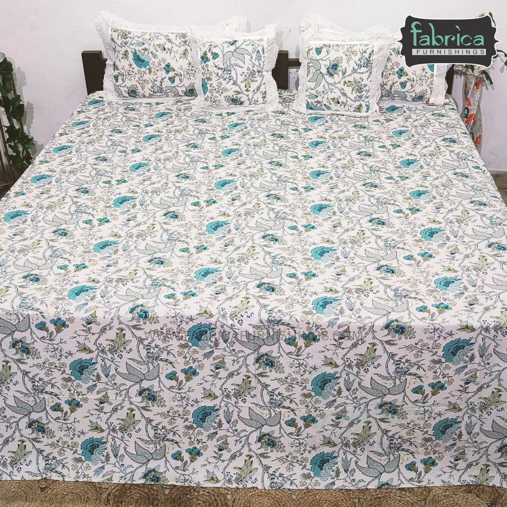 Anokhi Timeless King Size 5 Piece Bedding Set