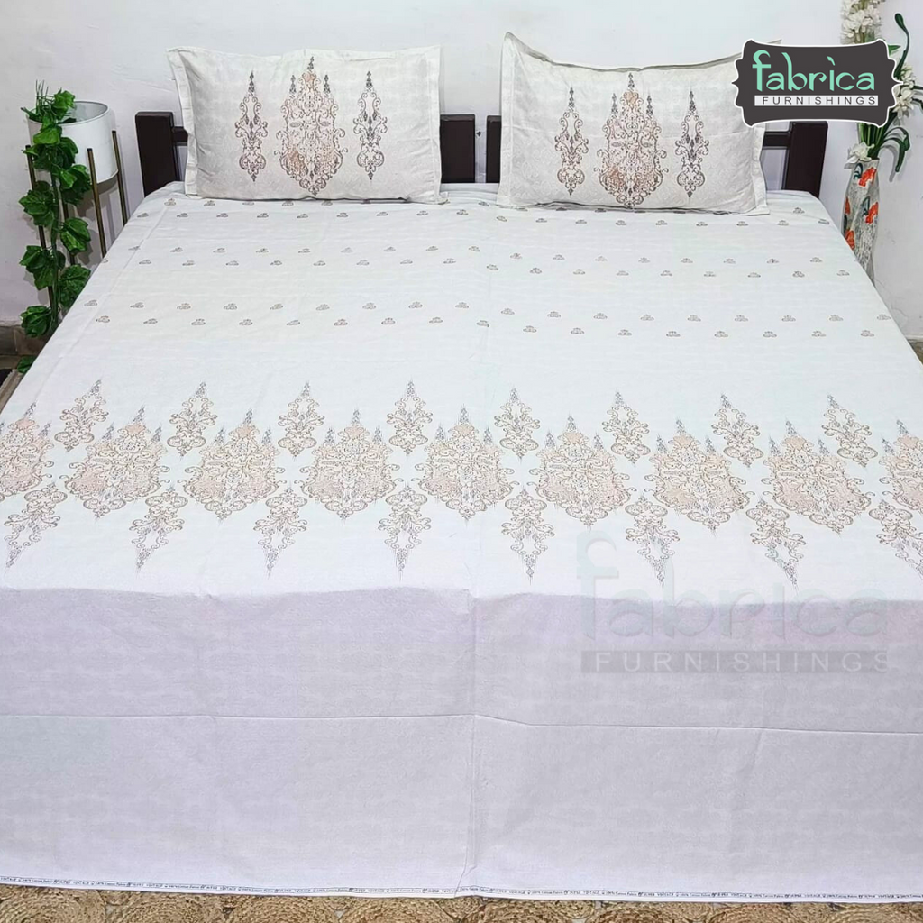 Sengol Super King Size Pure Cotton Printed Bedsheet Set