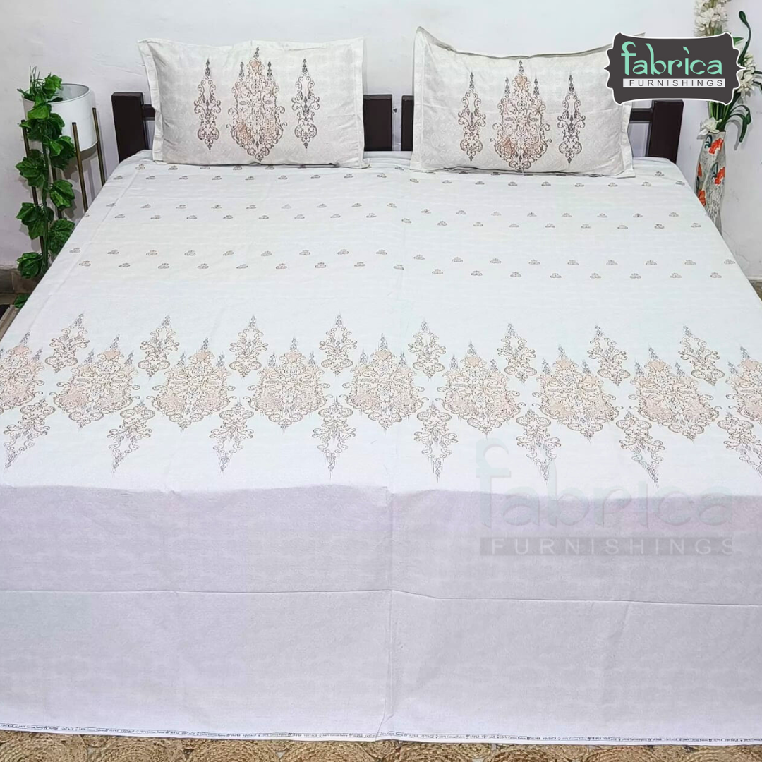 Sengol Super King Size Pure Cotton Printed Bedsheet Set