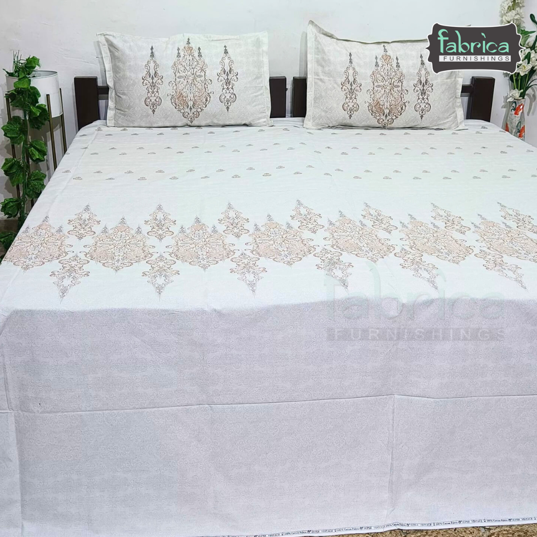 Sengol Super King Size Pure Cotton Printed Bedsheet Set