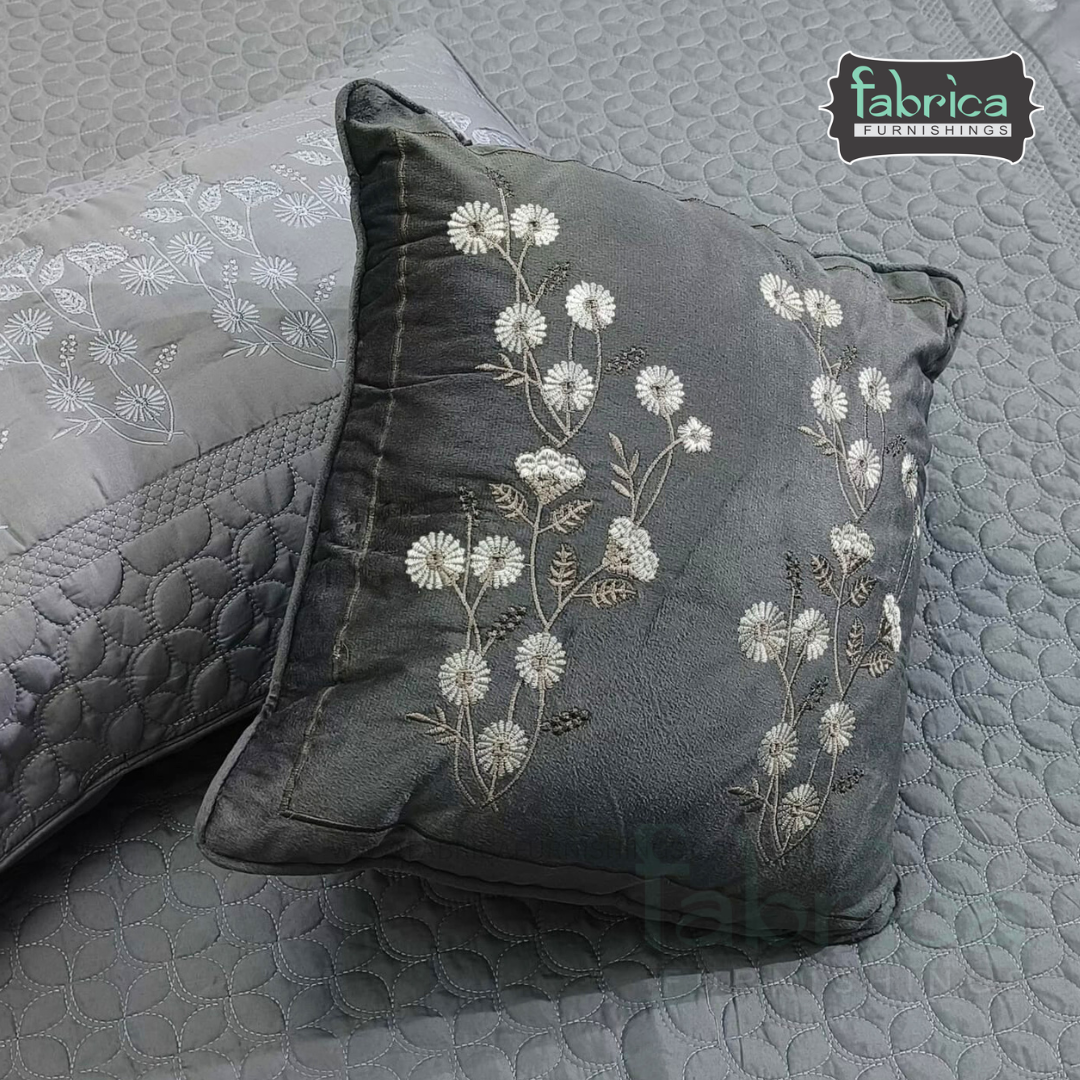 Harvest Embroidered King Size Bedcover set