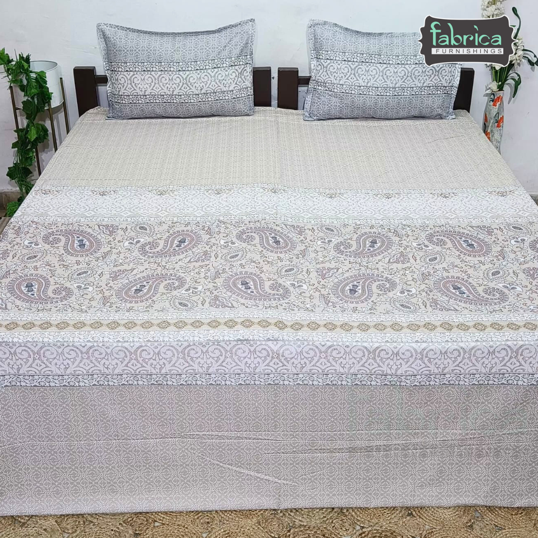 Sengol Super King Size Pure Cotton Printed Bedsheet Set