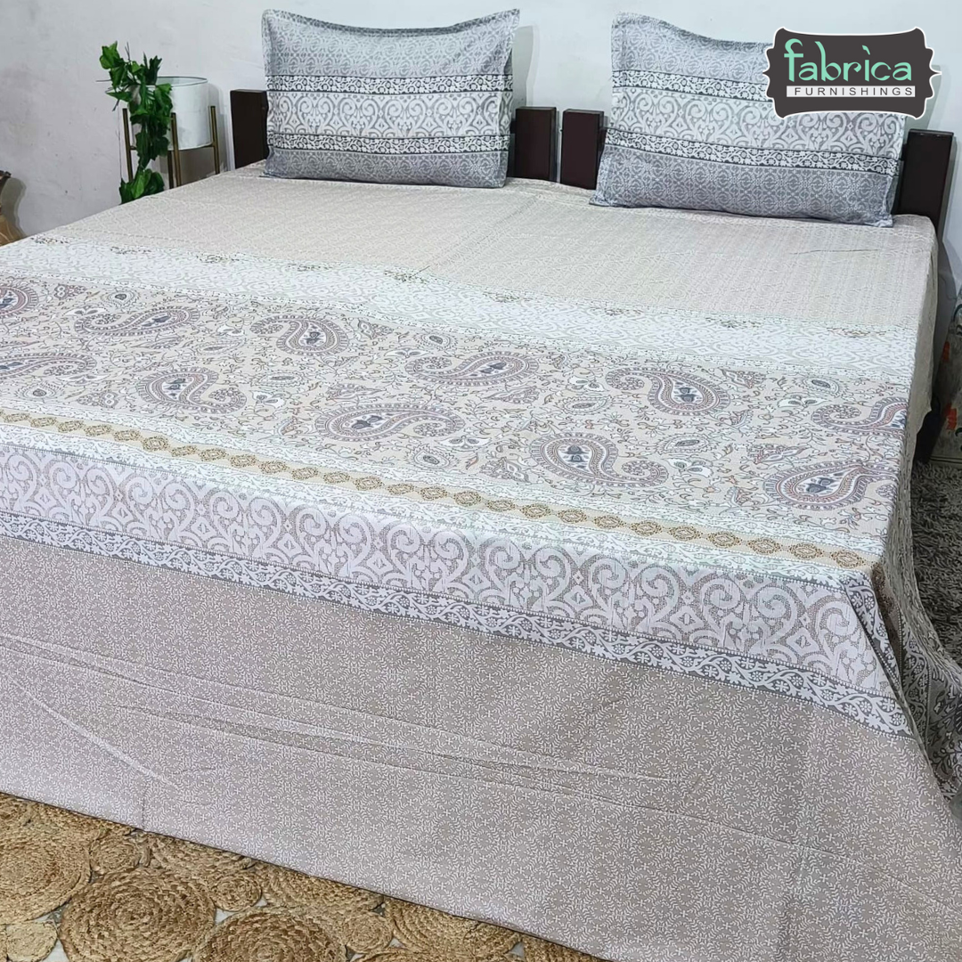 Sengol Super King Size Pure Cotton Printed Bedsheet Set