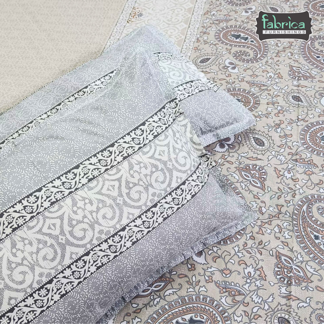 Sengol Super King Size Pure Cotton Printed Bedsheet Set