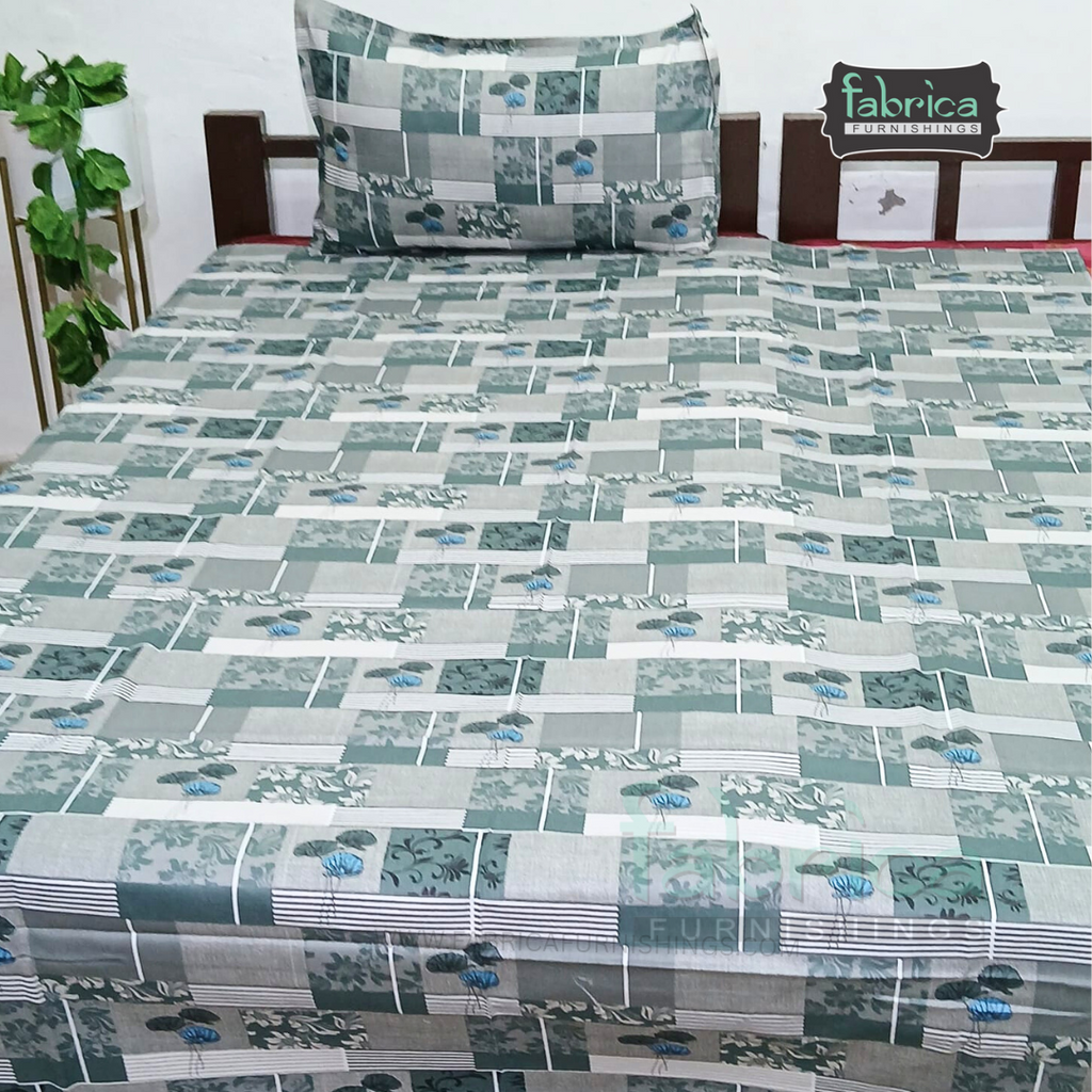 Hosta Pure Cotton Single Bed Sheet