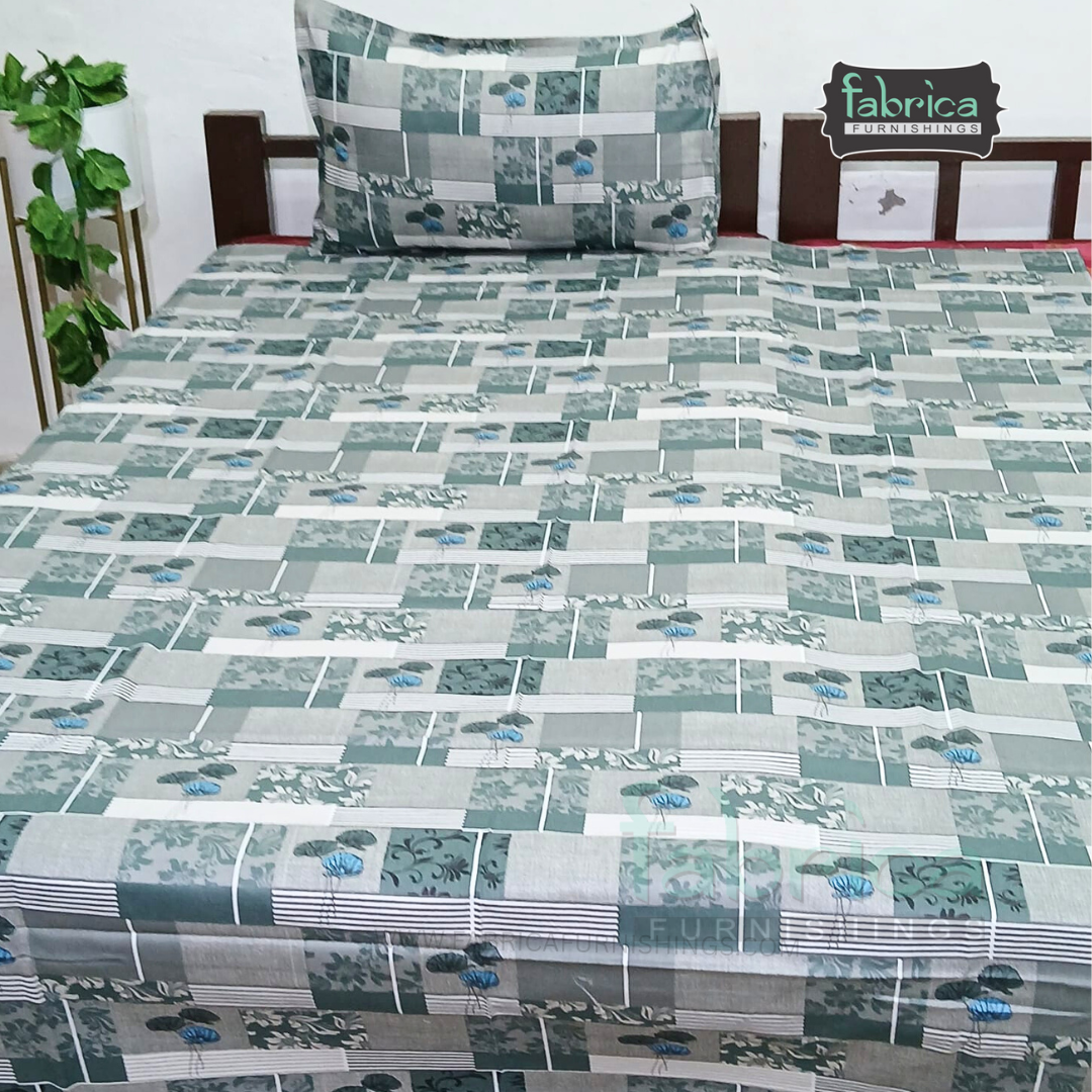 Hosta Pure Cotton Single Bed Sheet