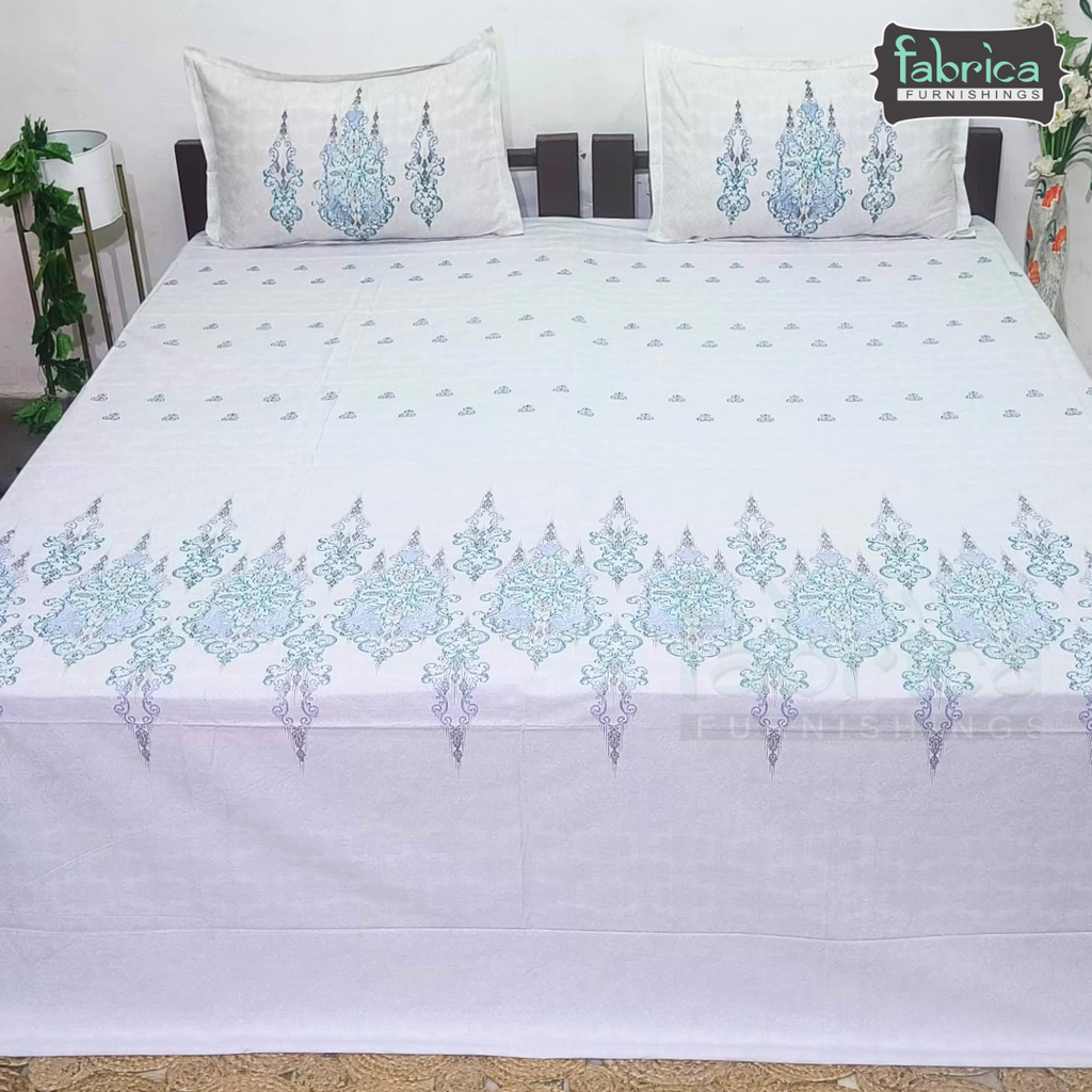 Sengol Super King Size Pure Cotton Printed Bedsheet Set