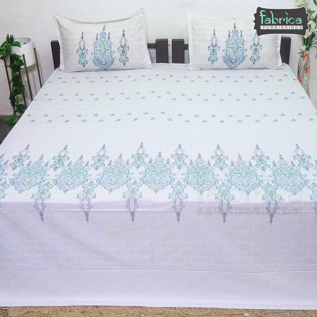 Sengol Super King Size Pure Cotton Printed Bedsheet Set