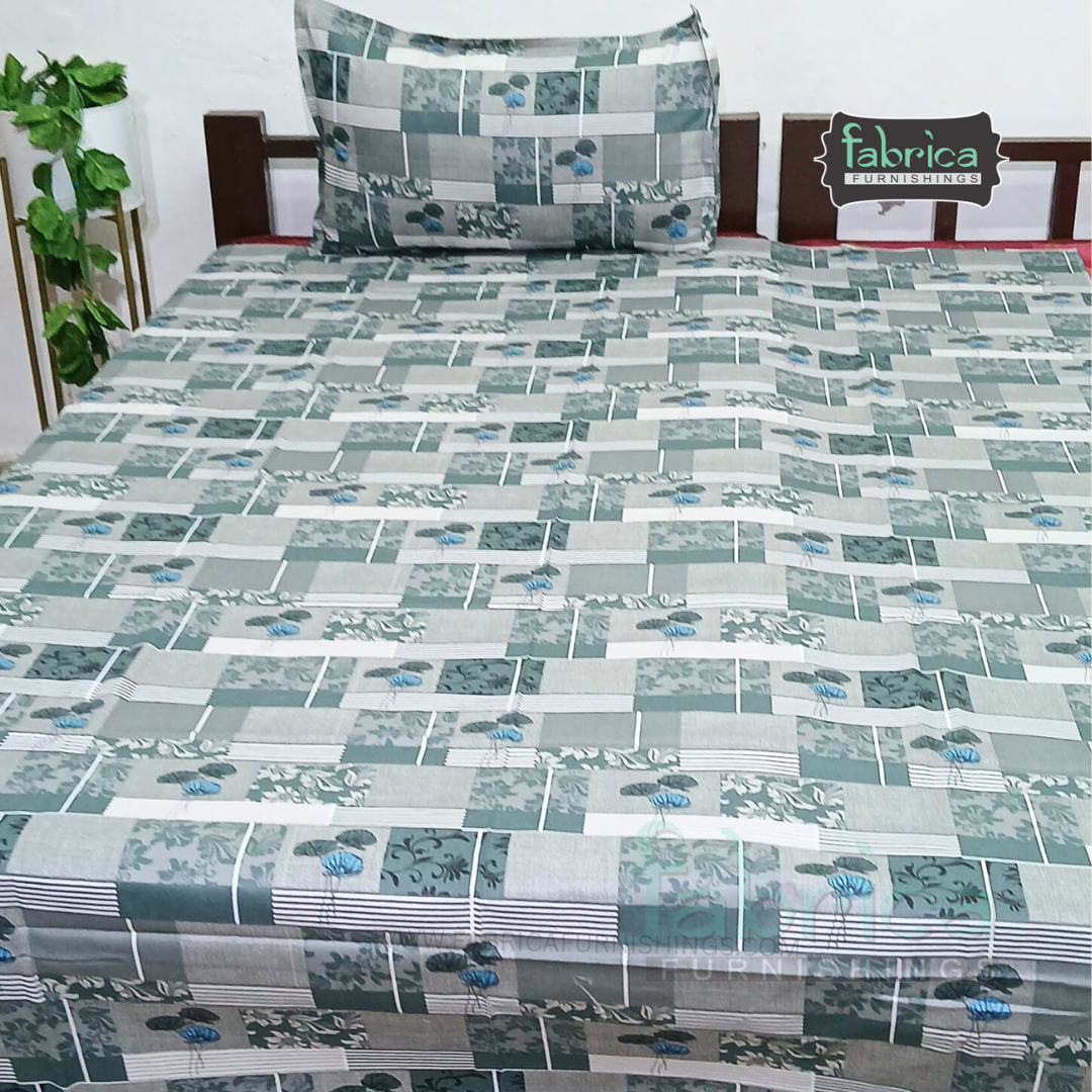 Hosta Pure Cotton Single Bed Sheet