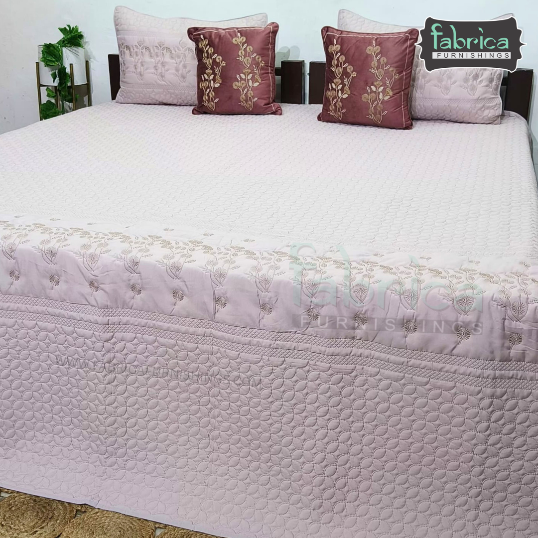 Harvest Embroidered King Size Bedcover set