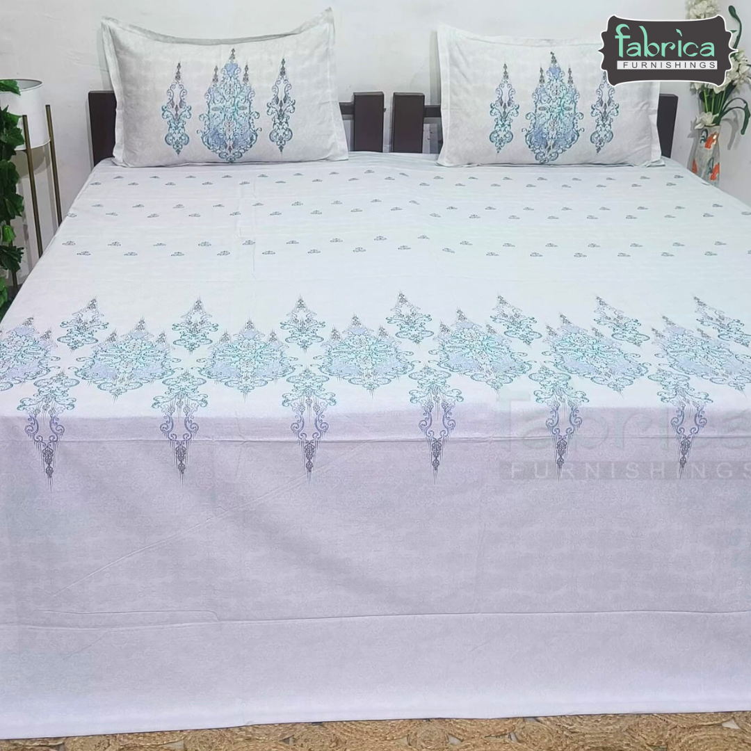 Sengol Super King Size Pure Cotton Printed Bedsheet Set