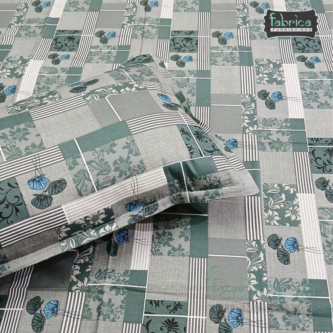 Hosta Pure Cotton Single Bed Sheet