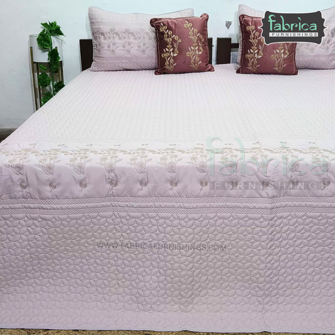 Harvest Embroidered King Size Bedcover set