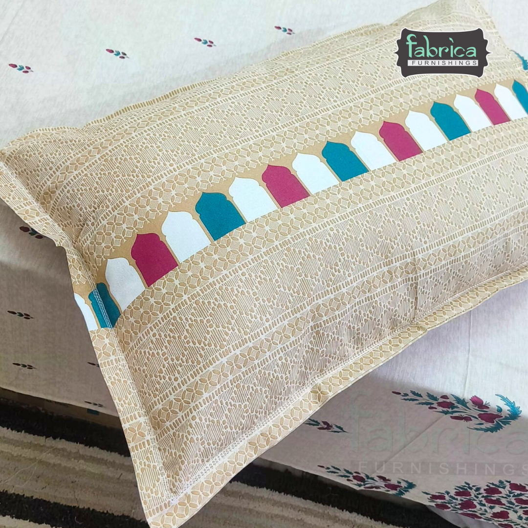 Sengol Super King Size Pure Cotton Printed Bedsheet Set