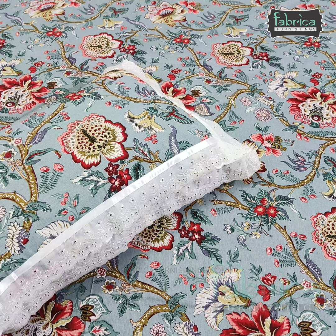 Traditional Anokhi Prints Pure Cotton King Size Lacework  Bedsheet