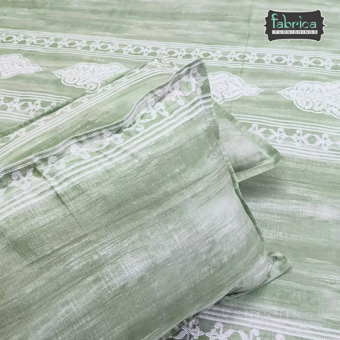 Texture Super King Size Pure Cotton Printed Bedsheet Set