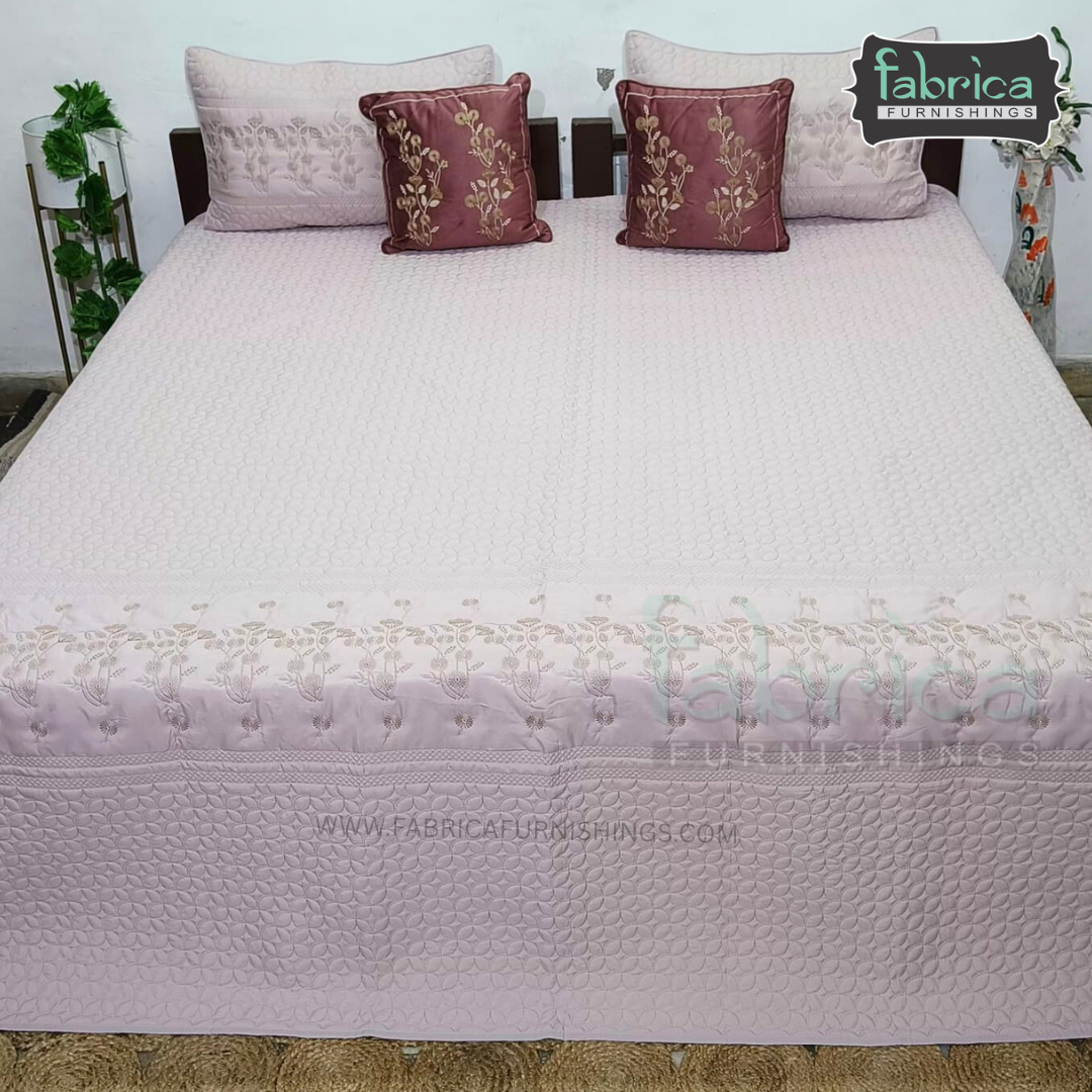 Harvest Embroidered King Size Bedcover set