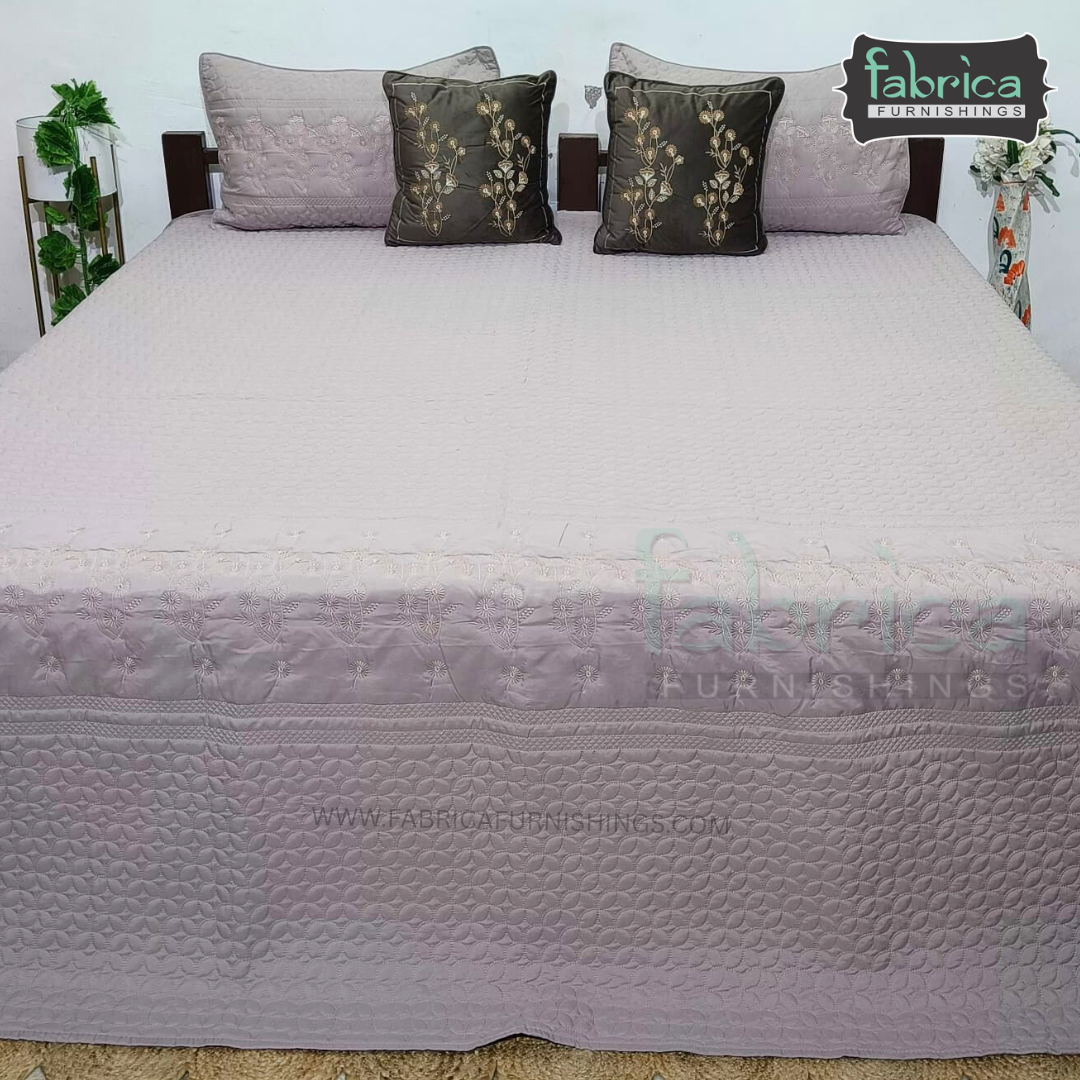Harvest Embroidered King Size Bedcover set