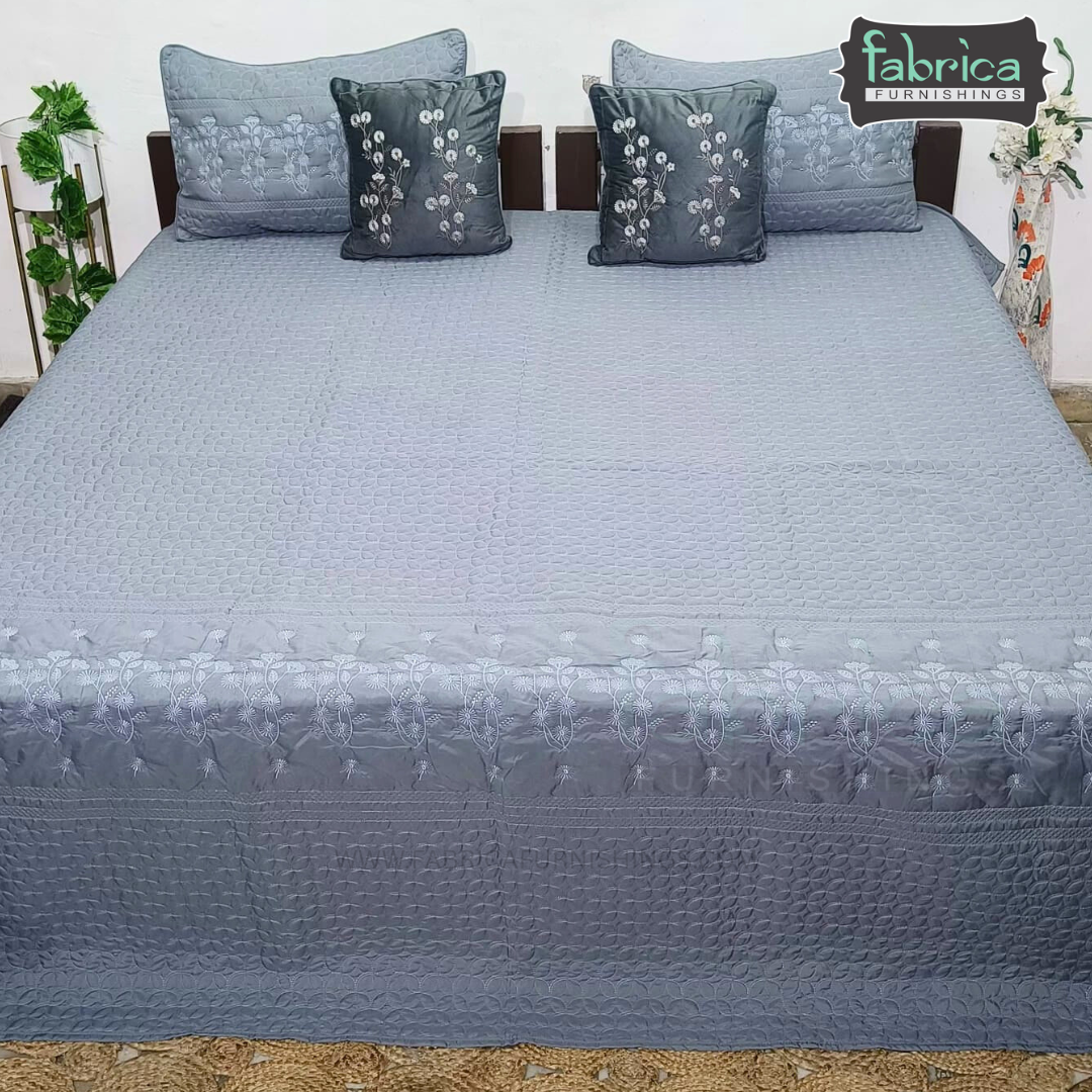 Harvest Embroidered King Size Bedcover set