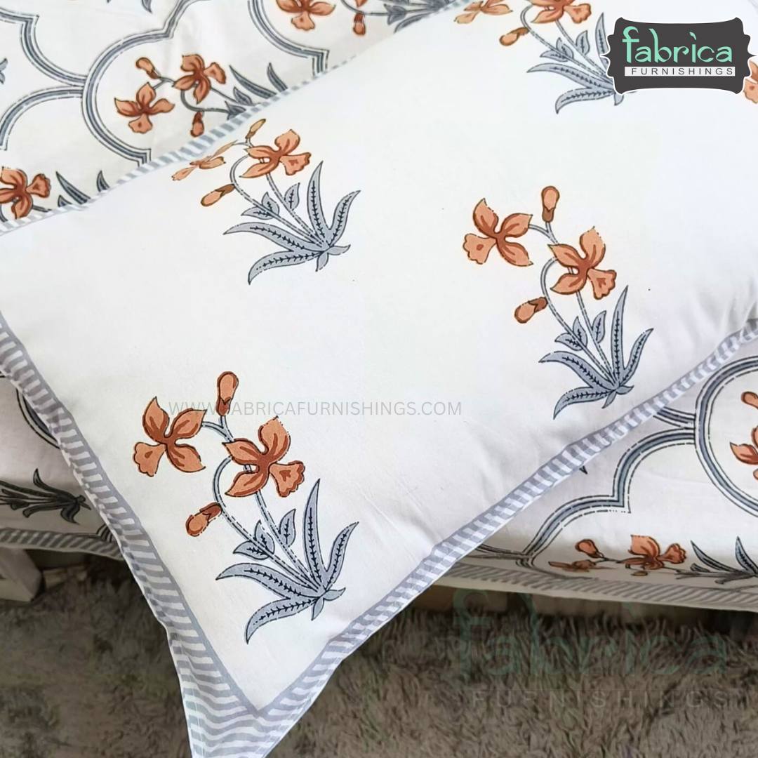 Elite printed pure cotton king size bedsheet set