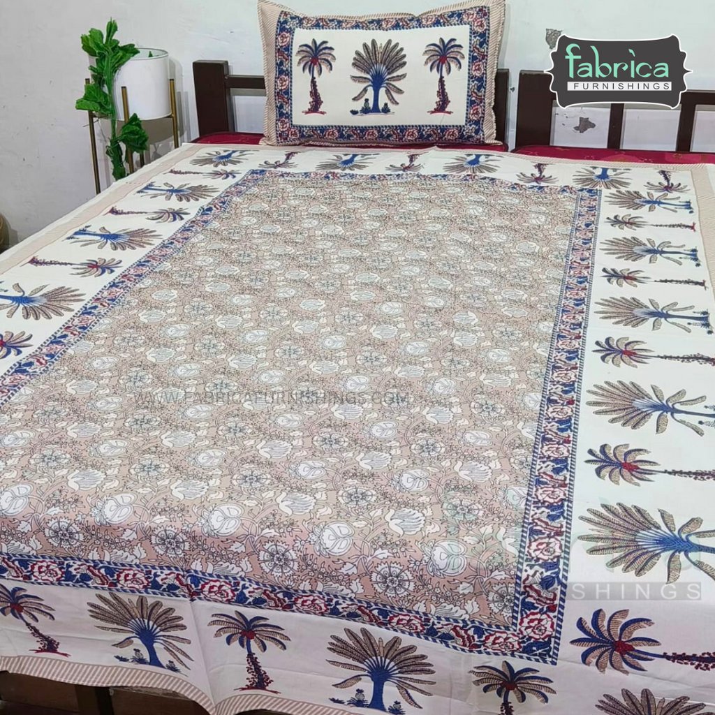 Rangbirangi  Printed Single Bed Pure Cotton Bedsheet Set