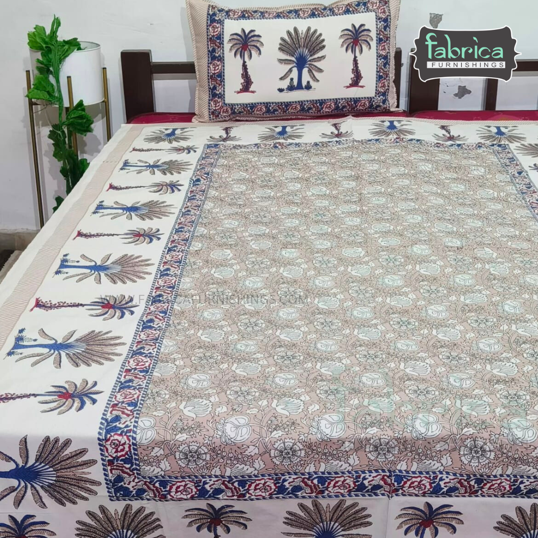 Rangbirangi  Printed Single Bed Pure Cotton Bedsheet Set