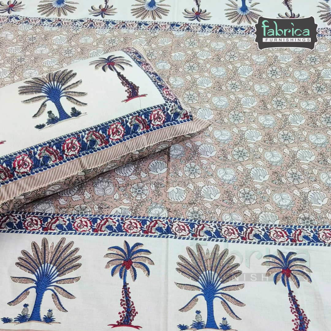 Rangbirangi  Printed Single Bed Pure Cotton Bedsheet Set
