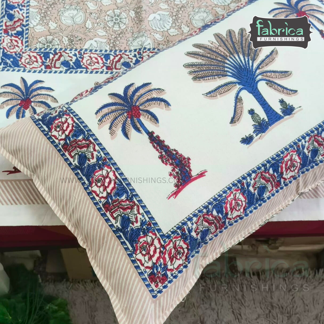 Rangbirangi  Printed Single Bed Pure Cotton Bedsheet Set