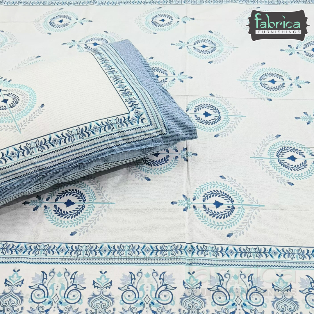 Rangbirangi  Printed Single Bed Pure Cotton Bedsheet Set