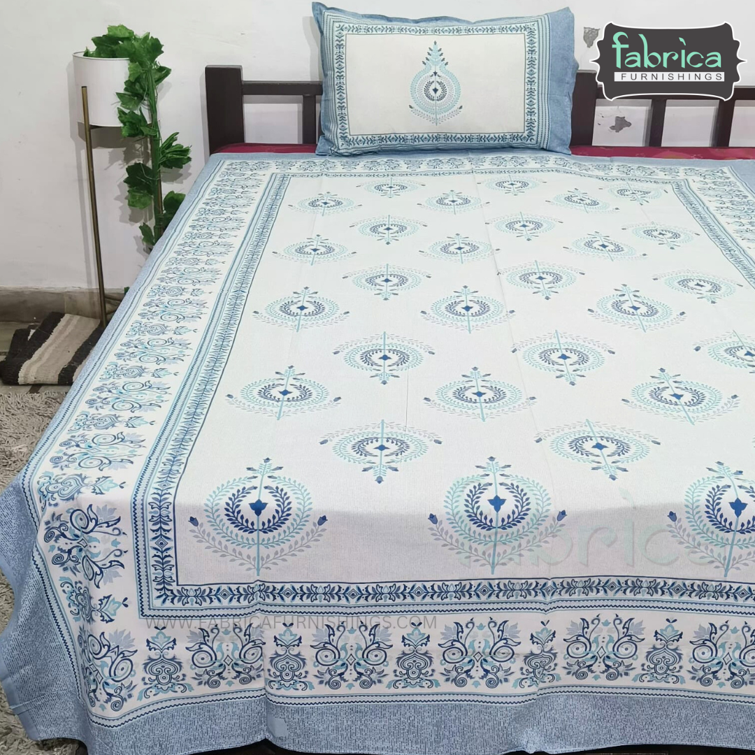 Rangbirangi  Printed Single Bed Pure Cotton Bedsheet Set