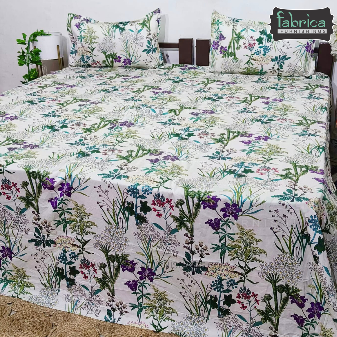 Premium Export Cotton King Size Printed Bedsheet