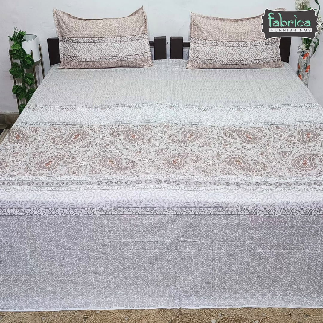Sengol Super King Size Pure Cotton Printed Bedsheet Set